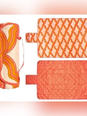 Society6 Outdoor Picnic Beach Blanket 50x 70" FabFitFun Water Resistant NWT